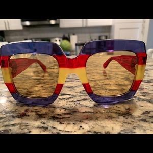 Authentic Gucci Square-frame acetate sunglasses